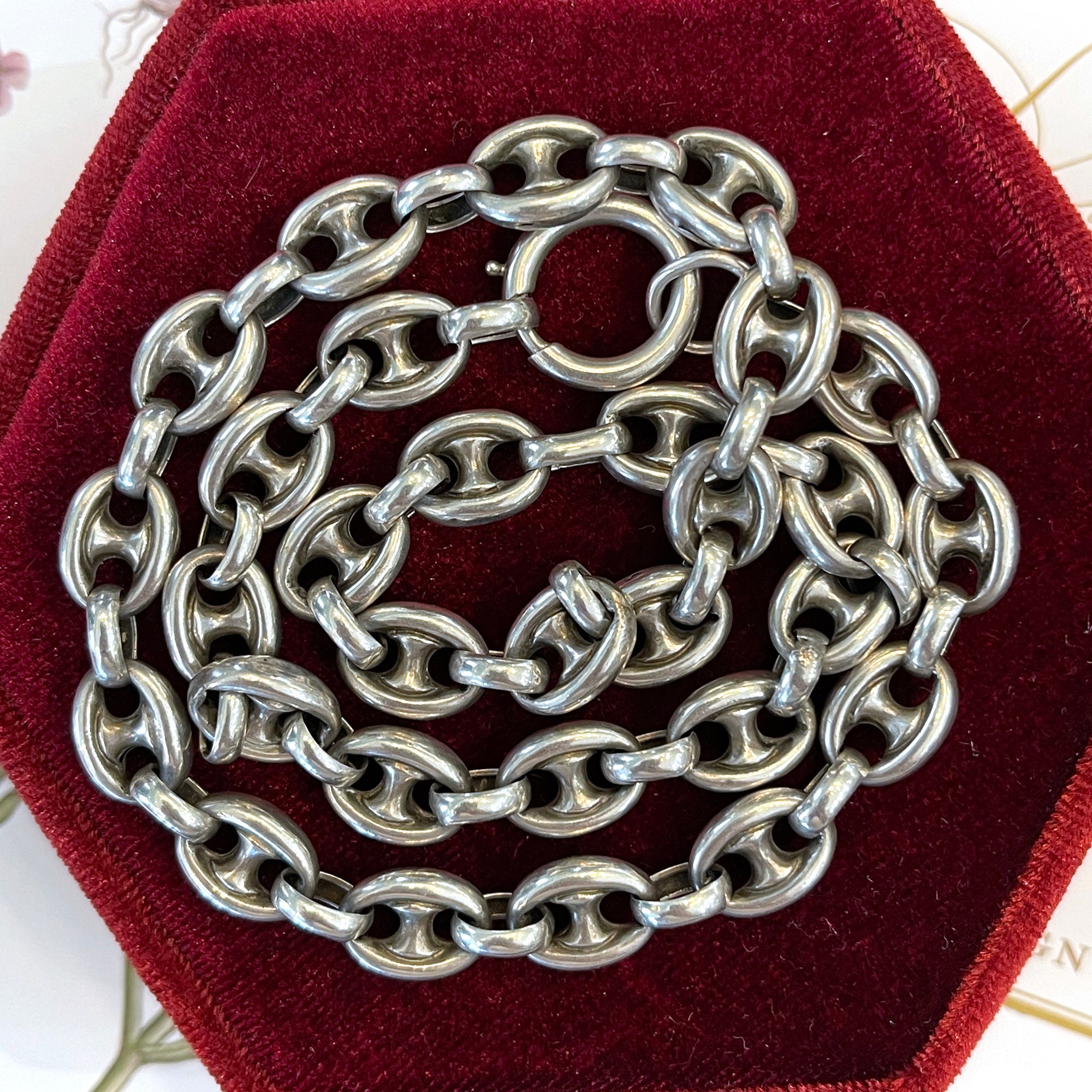 Vintage Silver Anchor Chain Bracelet - Etsy Vintage Silver Anchor Chain Bracelet - Etsy