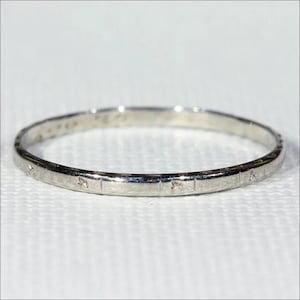Vintage 18k Gold Light Thin Band Engraved and Inscribed Circa 1937 Size 7.5