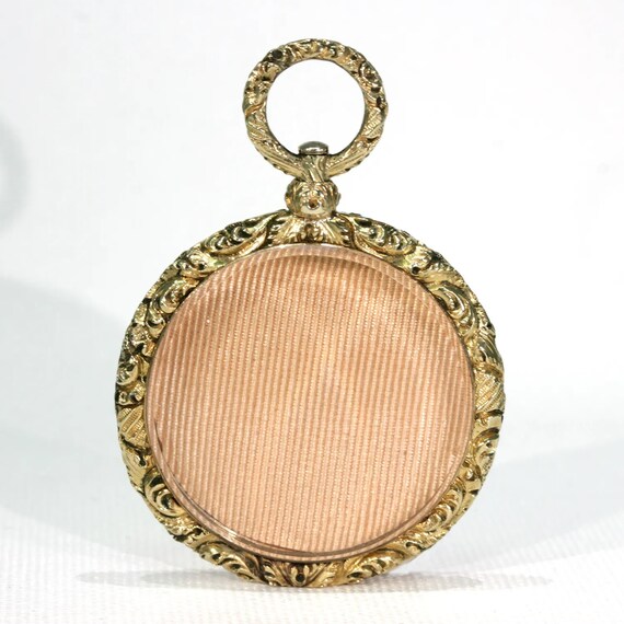 Georgian Large Crystal Gold Locket 