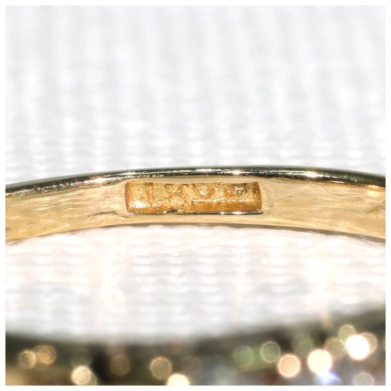 Antique Victorian 5 Diamond Ring 18k Gold Size 6.… - image 10
