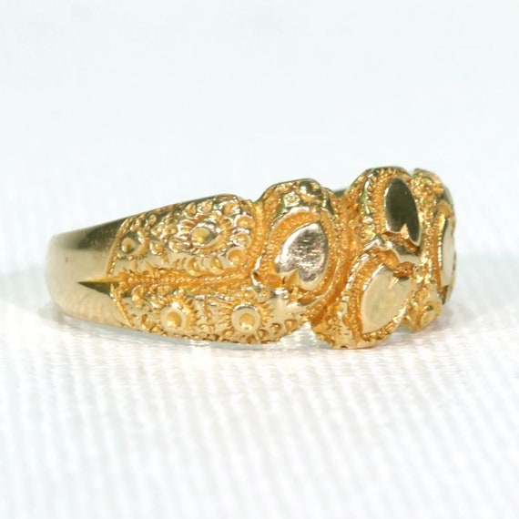 Antique Edwardian Love Knot Ring 18k Gold 1910 Si… - image 2