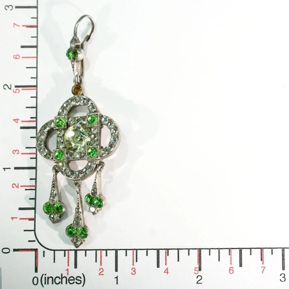 Antique Edwardian Silver Paste Pendant in Box - image 7