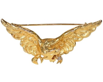 Broszka w kształcie róży Griffin w kolorze złotym z diamentami