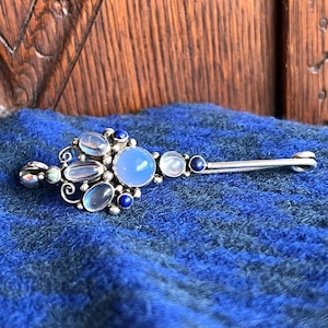 Antique Arts & Crafts Sybil Dunlop Chalcedony Moonstone Brooch