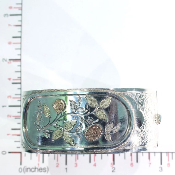 Antique Victorian Silver Bangle, Inscribed 1881 - image 8