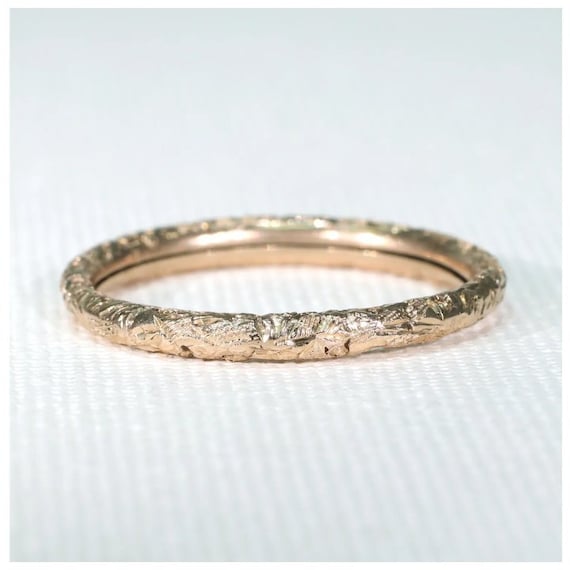 Antique Engraved Gold Metal Split Ring