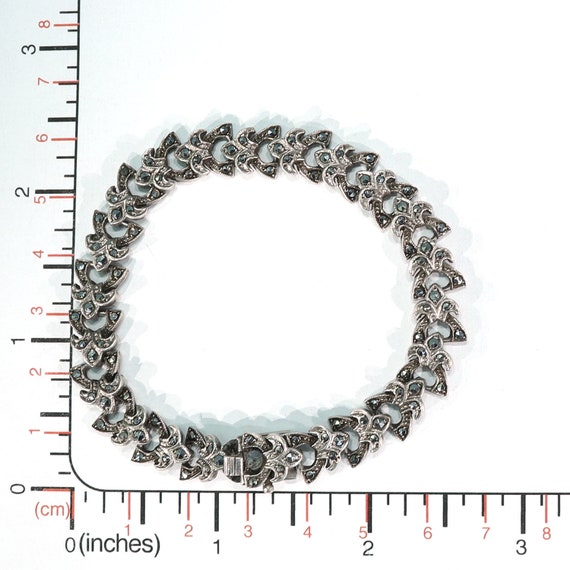 Sparkling Vintage Silver Marcasite Bracelet - image 9