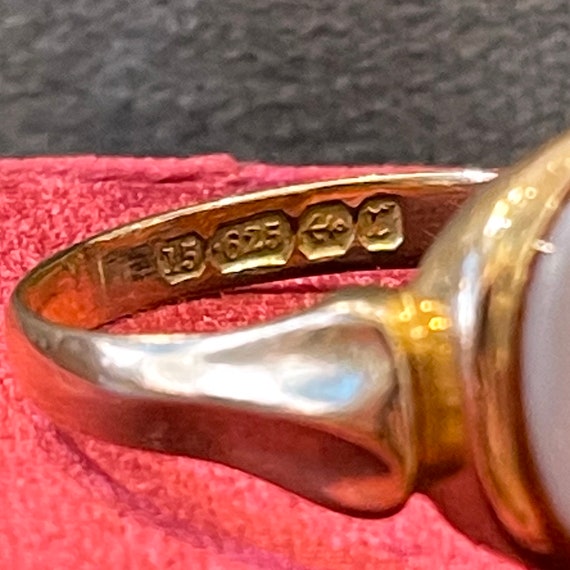 Antique Sardonyx Signet Ring Birmingham 1891 Size… - image 8