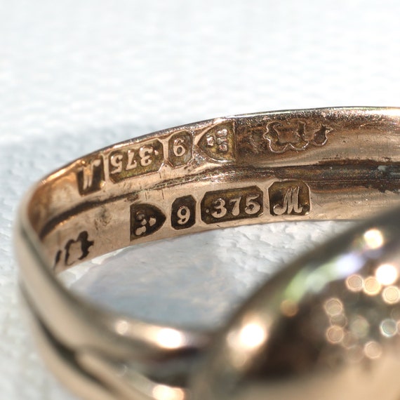 Edwardian Double Snake Ruby Diamond Ring 9k Gold … - image 7