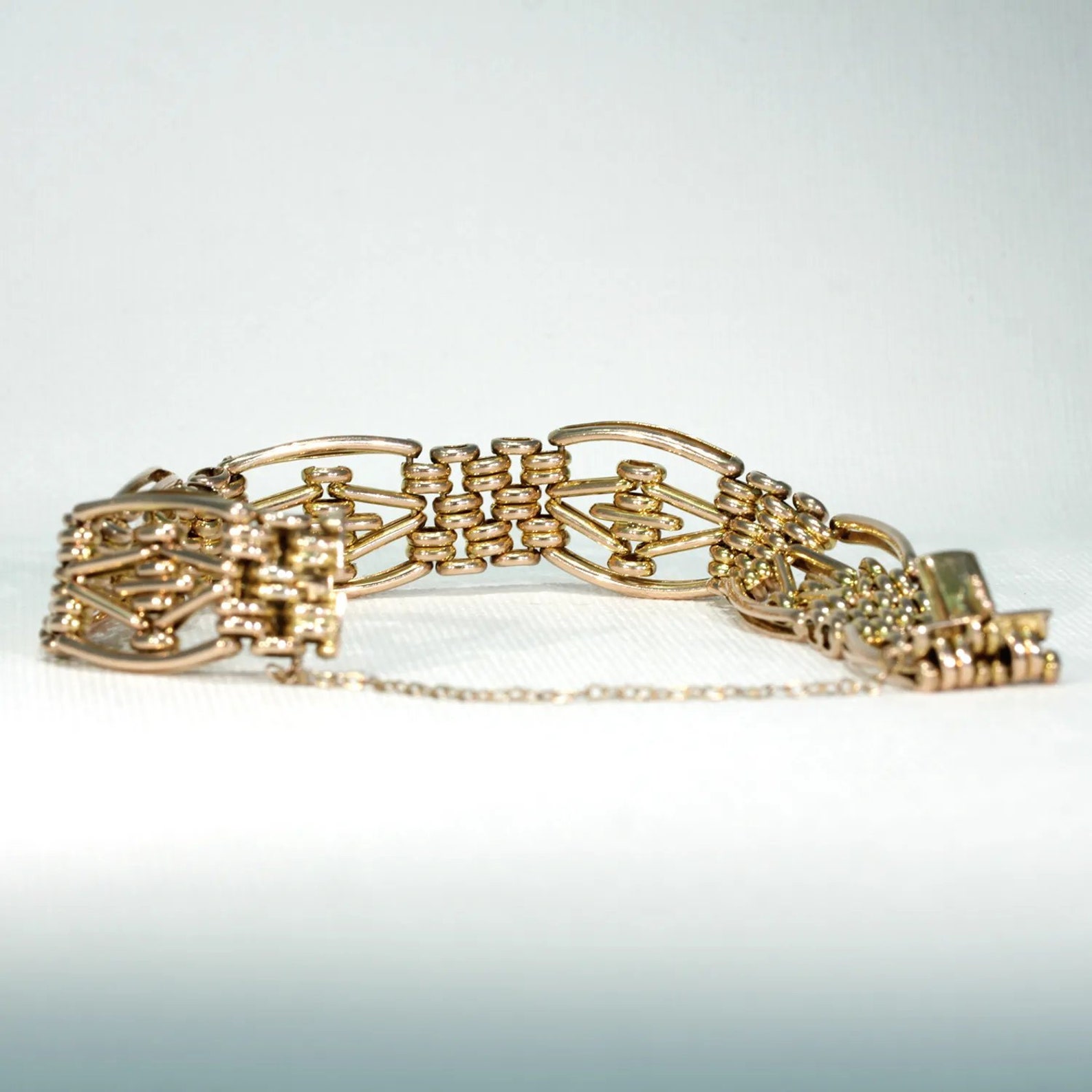 Antique Gold Victorian Gate Bracelet Lovely and Soft 7 Etsy