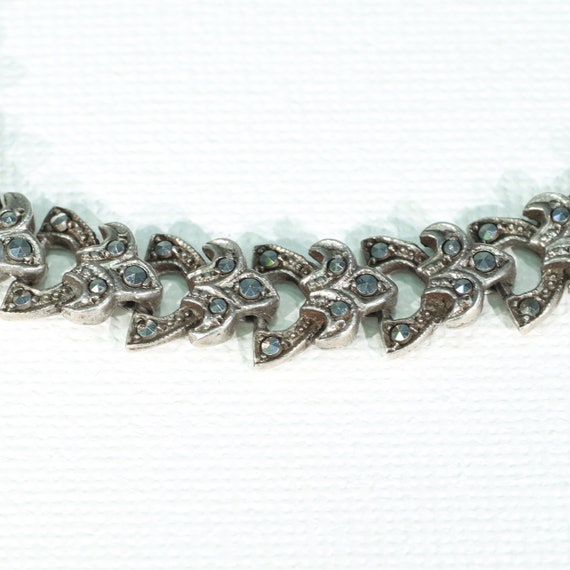 Sparkling Vintage Silver Marcasite Bracelet - image 4