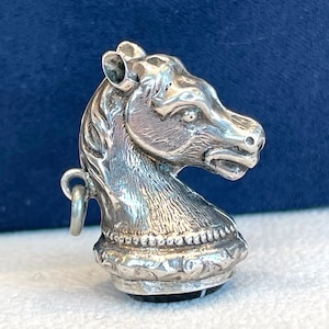 Silber Gebänderter Achat Pferd Anhänger