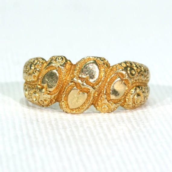 Antique Edwardian Love Knot Ring 18k Gold 1910 Si… - image 1