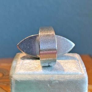 Vintage Silver and Chalcedony Ring Swedish Size 5.5