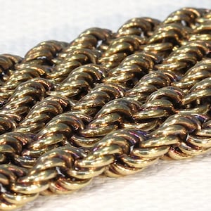 Victorian 17 inch Long Rope Chain 15k Gold Barrel Clasp