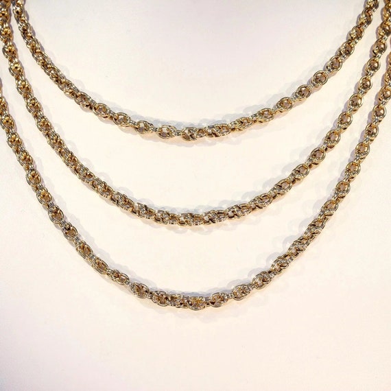 Antique French Long Guard Chain 52 inches 18k Gold - image 1