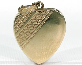 Simply Lovely Art Deco Locket Heart Shaped