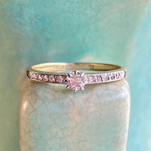 Antique Edwardian Old European Cut Diamond Ring 18k Platinum Size 7