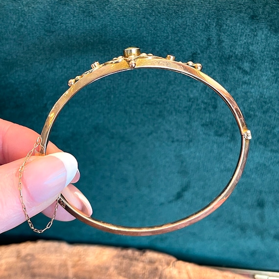Antique Edwardian Suffragette Bangle Bracelet wit… - image 4