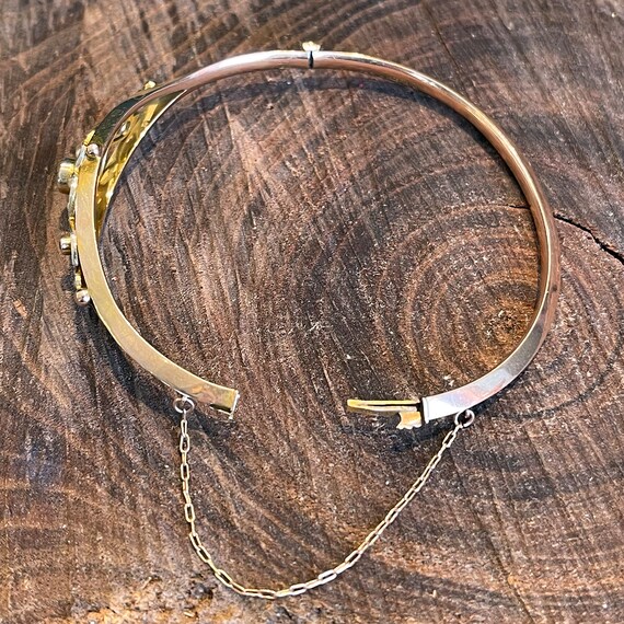 Antique Edwardian Suffragette Bangle Bracelet wit… - image 8