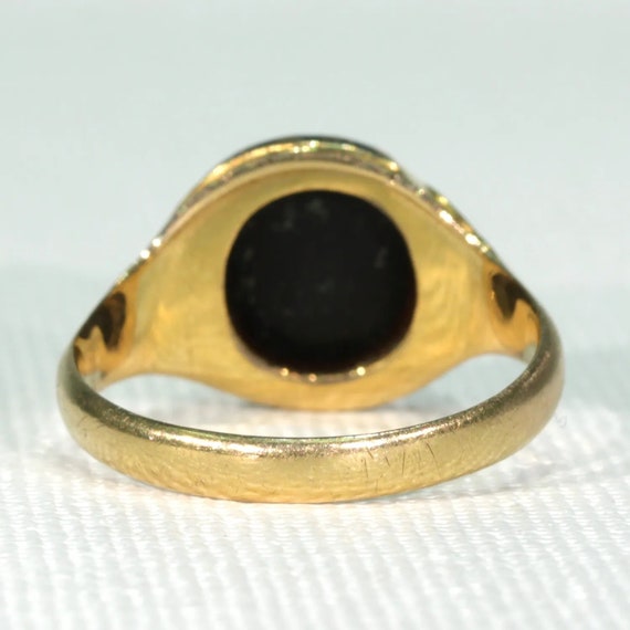 Victorian Sardonyx Memorial Ring 18k Gold In Memo… - image 4