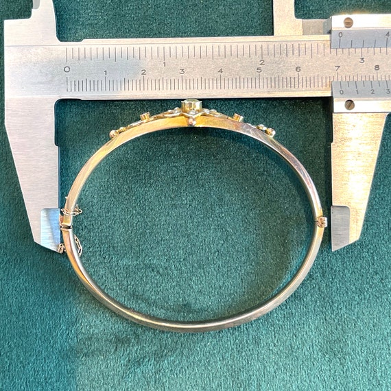 Antique Edwardian Suffragette Bangle Bracelet wit… - image 9