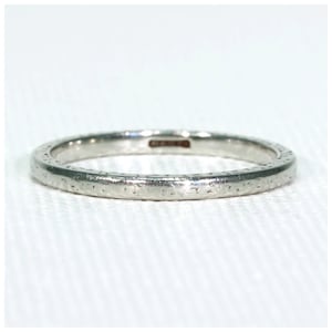 Antique Art Deco Platinum Wedding Band Ring Size 6.25