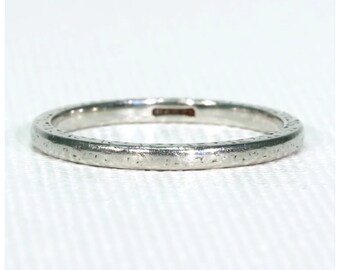 Antique Art Deco Platinum Wedding Band Ring Size 6.25
