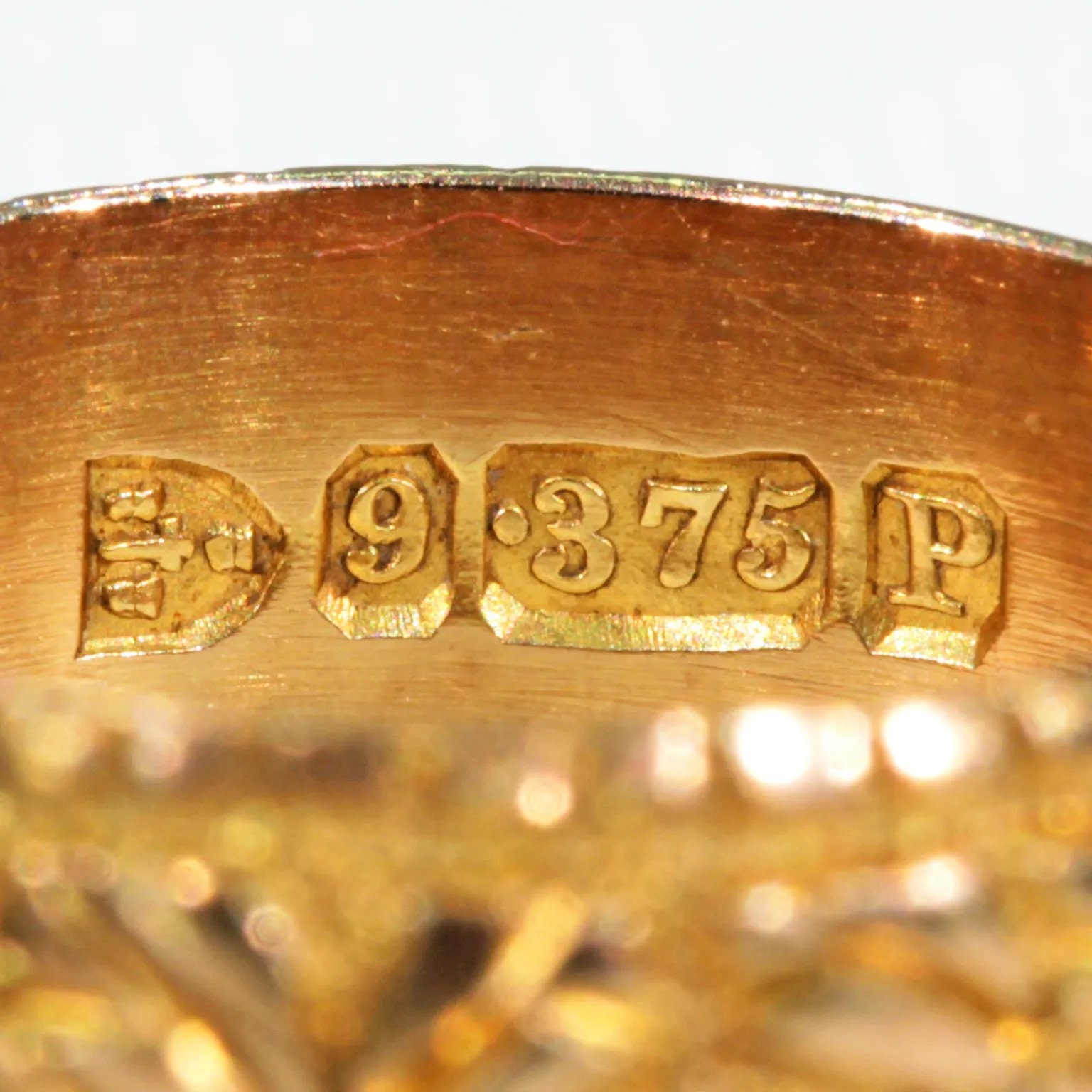 アクセサリー K18 ring size 09 Reserved~victorian Leaves 9k Gold Wedding Band Ring Size 6