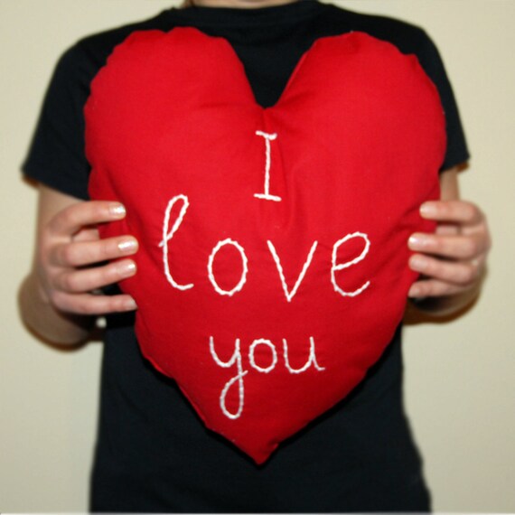 Items similar to Red heart pillow. Heart shaped pillow. Valentine's day