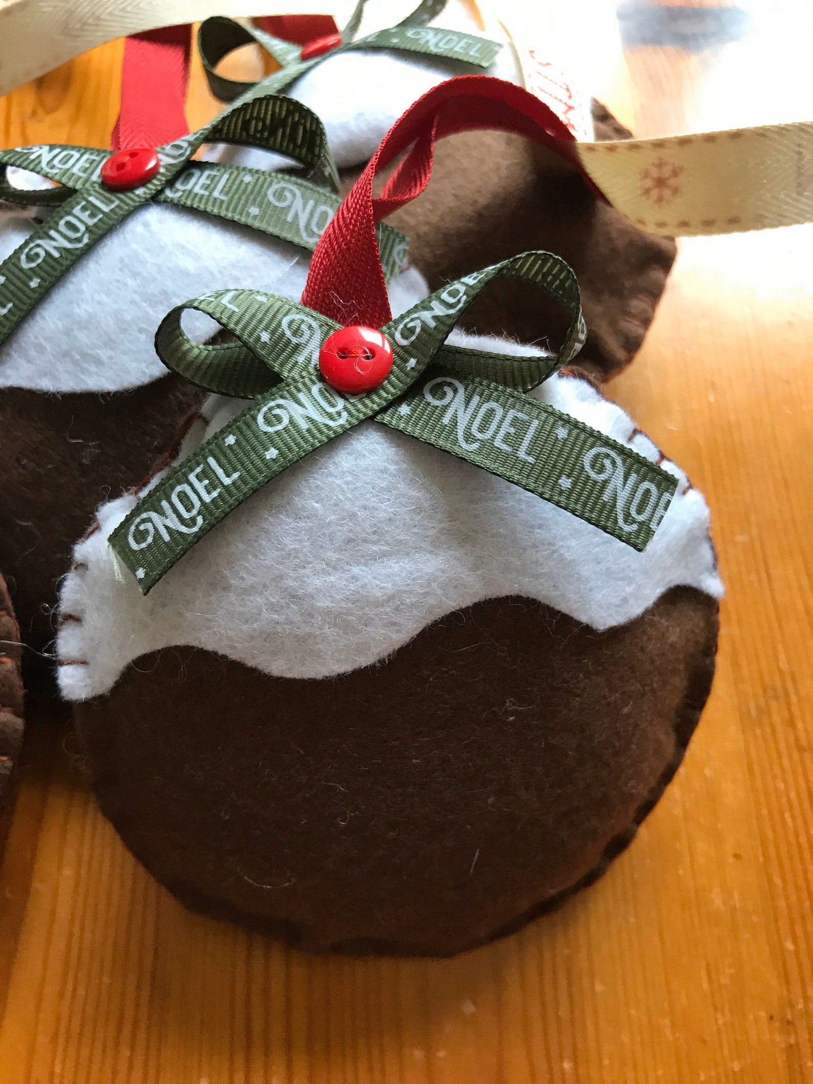 Christmas Pudding Garland Etsy