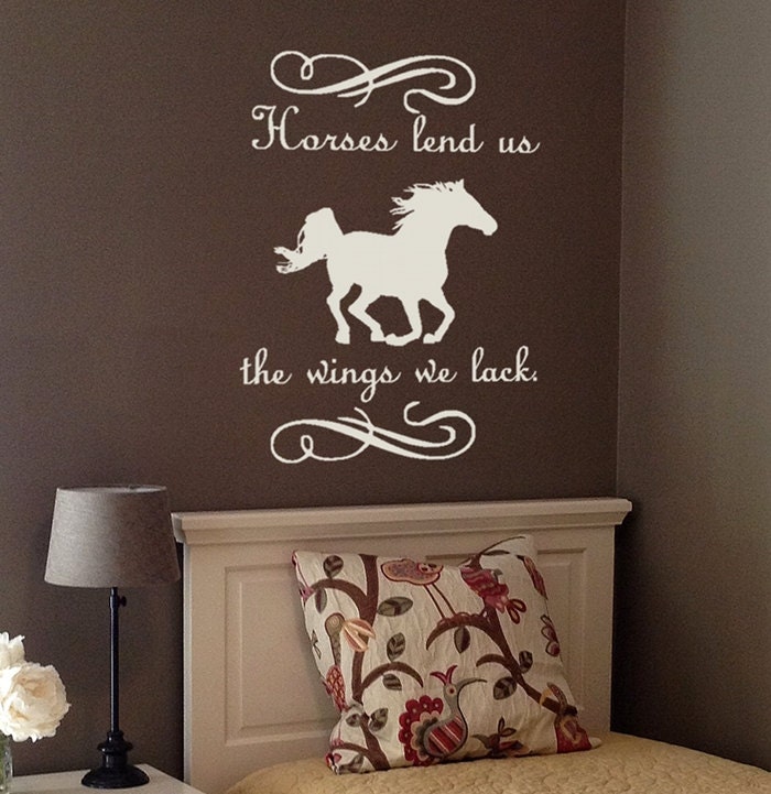 wall decal quote horse decal with quote horses lend us the | etsy