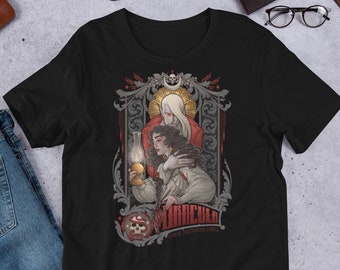 DRÁCULA Camiseta unisex Algodón Art Nouveau Bram Stoker Vampiro Cuentos populares Libro Medusa Dollmaker Vlad Gótico Horror Historia Inmortal Amor Sangre