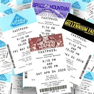 4 Pack MINI Custom Fastpass Waterproof Sticker Pack - Etsy