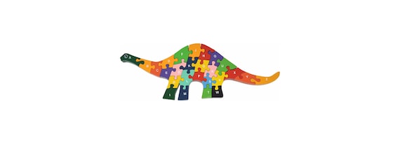 Dinosaur Alphabet Puzzle Wooden Puzzle Dinosaur Wooden Puzzles for Toddlers Wooden ABC Puzzle Preschool Puzzles Toddler Puzzles