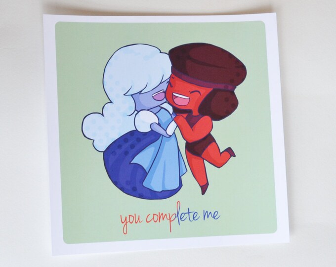 Cute Nerdy Wall Art You Complete Me Design Steven Universe Etsy