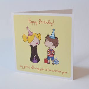 Creepy Cute Birthday Card, Cutie Cultist Birthday Gift, sweet nerdy creepy friendship happy birthday card lovecraftian cthulu evil friends