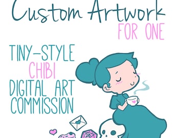 Custom Chibi Art Commission: Full-Color Digital Illustration (Digital Download)
