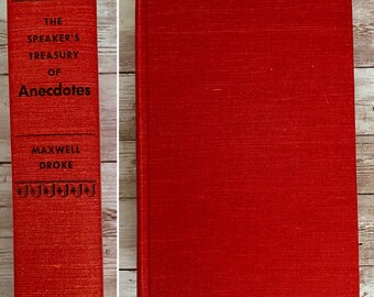 1948 The Speaker&#39;s Treasury of Anecdotes by Maxwell Droke