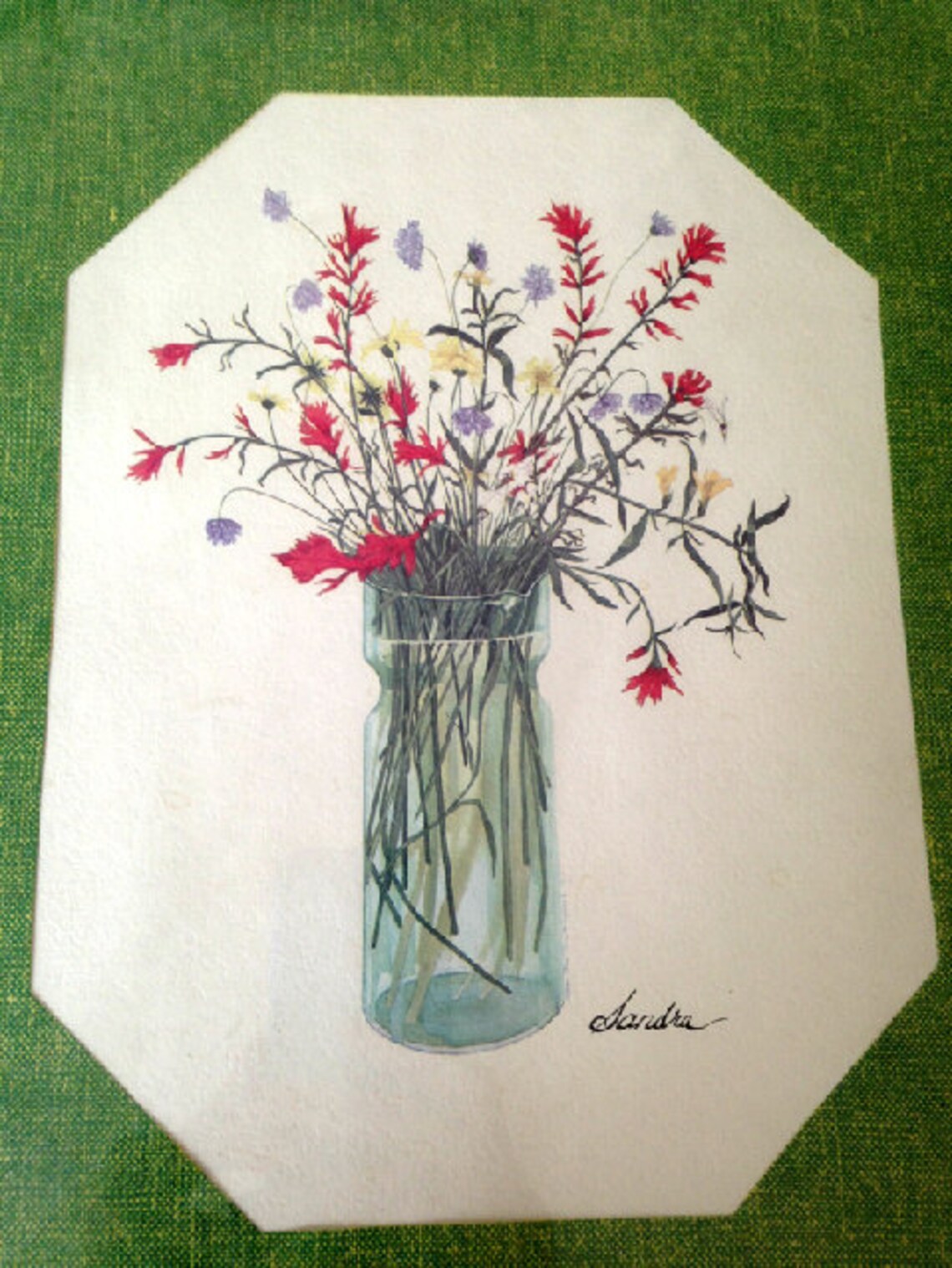 Vintage Floral Wall Art / Set of 3 by Sandra Tommela /1974 / Etsy