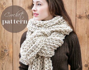 Crochet Scarf Pattern // DIY Crochet Gifts // XL Scarf Pattern // Learn to Crochet