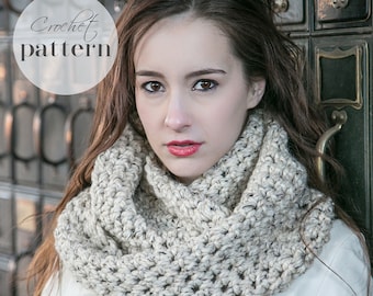 CROCHET PATTERN, Infinity Scarf Pattern, Crochet Pattern, Beginner Crochet Pattern, Loop Scarf Design