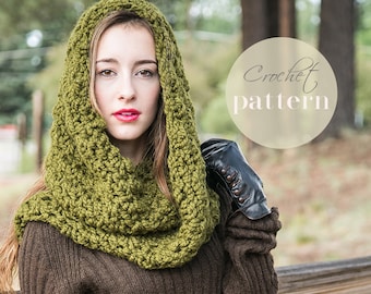 CROCHET PATTERN, Infinity Scarf Pattern, Beginner Crochet Pattern, Crochet Loop Scarf, Learn to Crochet