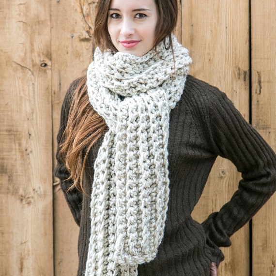 Unisex Winter Neck Warmer, Knitted Scarf Thick Winter Circle Scarf