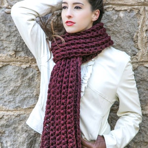 Chunky Knit Scarf in 11 colors, Unisex Winter Scarf, THE CLASSIC in 11 color options image 5