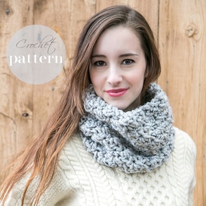 CROCHET COWL PATTERN, Crochet Pattern, Circle Scarf Pattern, Crochet Scarf Pattern, Beginner Crochet Pattern