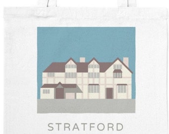 TOTE - Stratford Upon Avon Shakespeare's home illustration tote bag