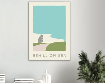 De La Warr Pavilion Bexhill-on-Sea England minimalist print on premium matte paper