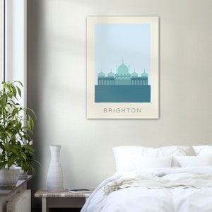 Brighton Pavilion Minimalist Digital Download | Iconic UK Landmark Art | Printable Royal Pavilion Poster | Modern Wall Decor
