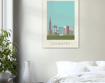 Coventry cathedral minimalist print on premium matte paper